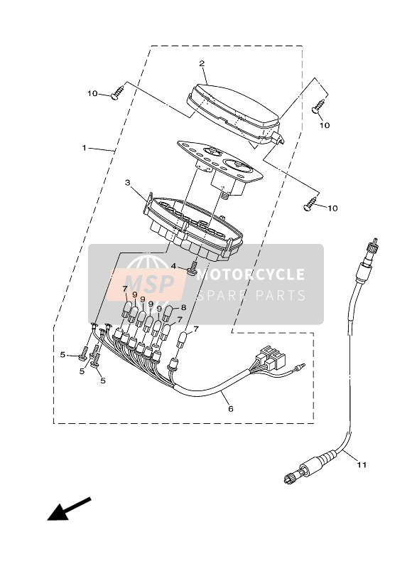 4S9H35102000, Speedometer Assy, Yamaha, 0